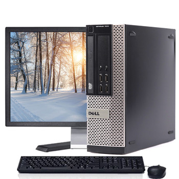 Dell 7010 SFF Desktop Computer Core i3 4GB 160GB Windows 10 Pro 19" LCD Keyboard and Mouse
