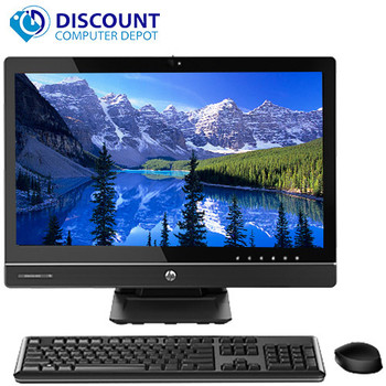 Front View HP 800 G1 23" all-in-one Desktop Quad Core i7 3.1GHz 4GB 500GB Windows 10 Pro and WIFI