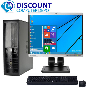 Cheap, used and refurbished FAST HP Desktop Computer Windows 10 PC Dual Core 4GB 160GB WiFi 17" LCD