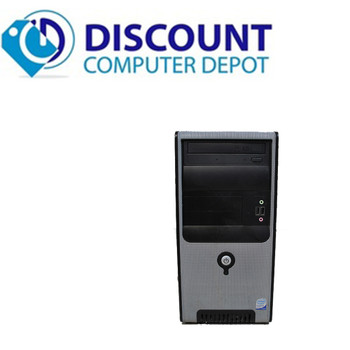 Right Side View Fast Intel Quad Core Windows 10 Desktop Computer Tower 2.6GHz 4GB 320GB 19" LCD and WIFI