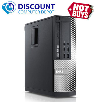 Front View Fast Dell Optiplex Windows 10 Desktop Computer Tower PC Core i3 3.1GHz 4GB 250GB and WIFI