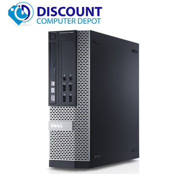 Front View Dell Optiplex Windows 10 Pro Desktop Computer PC Core i5 4th Gen 3.2GHz 4GB 500GB and WIFI