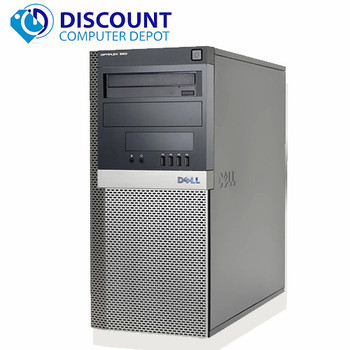 Cheap, used and refurbished Dell 960 Desktop Computer Tower C2D 3.0GHz 8GB 1TB 19"LCD Windows 10 Wifi DVD-RW