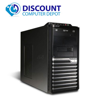 Right Side View Acer Veriton Windows 10 Pro Tower Desktop PC Quad Core i5 3.0Ghz 8GB 320GB