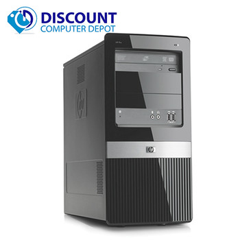 Right Side View Fast HP 3130 Destop Computer Tower PC Core i3 3.2GHz 4GB 250GB Windows 10