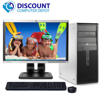 Cheap, used and refurbished Fast HP Windows 10 Pro Desktop Computer PC DC 8GB 1TB Wifi 19" LCD