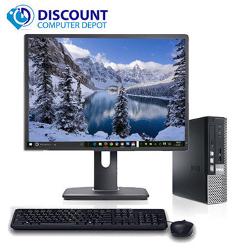 Cheap, used and refurbished Fast Dell Optiplex 790 Windows 10 Desktop Computer Core i3 4GB 19" LCD WiFi DVD