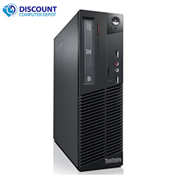 Right Side View Lenovo M81 Windows 10 Desktop Computer PC Fast Core i3 CPU 4GB 250GB 19" LCD and WIFI