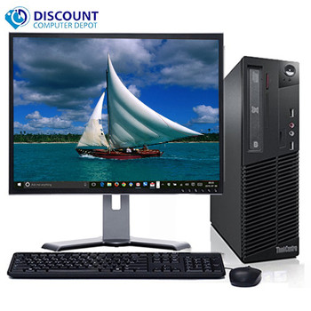 Cheap, used and refurbished Fast Lenovo Core i5 Desktop Computer Windows 10 PC 3.1ghz 4gb 320gb 19" LCD Wifi