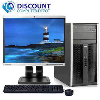 Cheap, used and refurbished HP Pro Desktop Computer Tower PC 2.8GHz 4GB 1TB 17"LCD Windows 10 Wifi DVD-RW