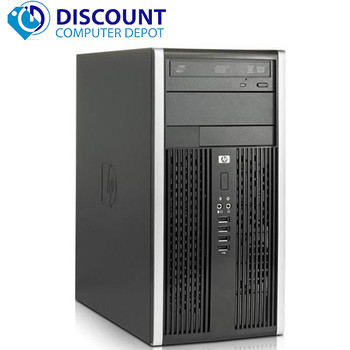 Right Side View HP Pro Desktop Computer Tower PC 2.8GHz 4GB 1TB 17"LCD Windows 10 Wifi DVD-RW