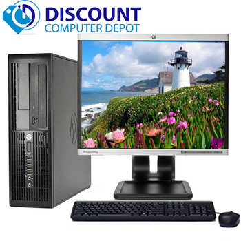 Cheap, used and refurbished HP RP5700 Desktop Computer PC Core2Duo 2.6GHz 4GB 160GB DVD WiFi 17" LCD Windows 10