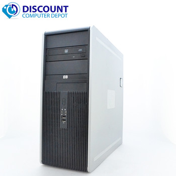 Right Side View HP DC Desktop Computer Tower Windows 10 Intel 1.8GHz 4GB 250GB and WIFI