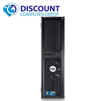 Right Side View Fast Dell Optiplex SFF Windows 10 Home Desktop Computer PC C2D 4GB 1TB WiFi