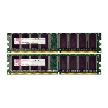 Cheap, used and refurbished Kingston 2GB 2x1GB PC3200U 400MHz Low Density DDR Non-ECC Desktop Ram Memory