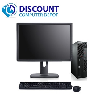 Cheap, used and refurbished Lenovo M91P USFF Desktop Computer Intel i5 PC 2.5GHz 8GB 250GB Win10 Pro 19" LCD and WIFI