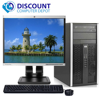 Cheap, used and refurbished HP Pro Desktop Computer Tower Core i3 4GB 1TB 19"LCD Windows 10 Wifi DVD-RW