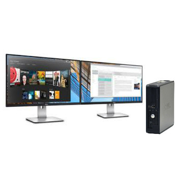 Cheap, used and refurbished Dell Optiplex Desktop 3 GHz, Core 2 Duo 4GB 160GB Windows 7 Pro & Dual 22" Dell LCD