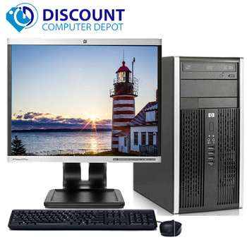 Cheap, used and refurbished HP Pro Desktop Computer Tower 2.8GHz 4GB 500GB 17"LCD Windows 10 Pro Wifi DVD-RW