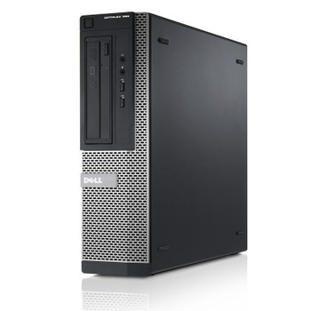 Right Side View Fast Dell Optiplex Desktop Computer PC Intel Core i3 3.1GHz DVD Wifi 17" LCD Windows 10