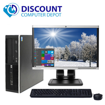 Cheap, used and refurbished HP 6000 Pro Desktop Computer PC C2D 2.66GHz 4GB 250GB Windows 10 w/22" LCD and WIFI