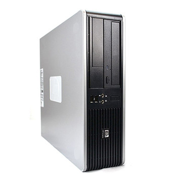 Right Side View Fast HP Dual Core Desktop Computer Win10-64 Home 4GB 160GB DVD-RW and WIFI