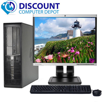 Cheap, used and refurbished HP RP5700 Desktop Computer Core 2 Duo Processor 2.6GHz 4GB 160GB DVD WiFi 17" LCD Windows 10