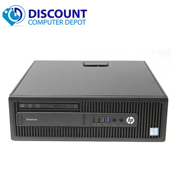 Cheap, used and refurbished HP EliteDesk 800 G2 Desktop Computer Core i7 (6th Gen) 16GB 1TB HDD Windows 10 Pro Dual 24" LCD Monitor Widescreen