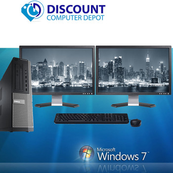 Cheap, used and refurbished Dell Optiplex 9010 Windows 7 Professional Desktop Computer Intel I5 16GB 500GB Dual 22 Monitor