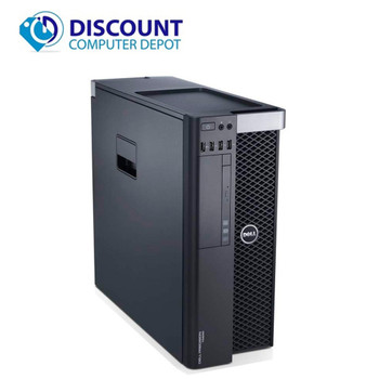 Right Side View Dell Precision T5600 Windows 10 Pro Workstation Computer Xeon E52609 Quad Core16GB 1TB Dual Monitor Ready and WIFI