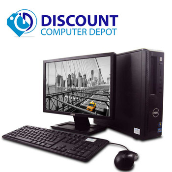 Cheap, used and refurbished Fast Dell Vostro Desktop Computer PC i3 3.1GHz 8GB 250GB Windows 10 w/22" LCD and WIFI