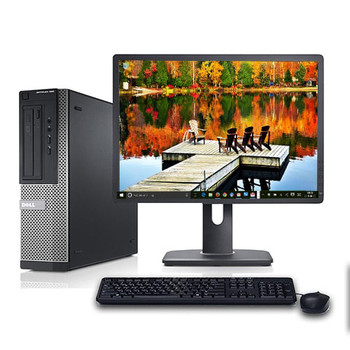 Cheap, used and refurbished Dell Optiplex 390 Desktop Computer i3 3.1GHz 4GB 160GB Windows 10 w/17" LCD Wifi Keyboard & Mouse