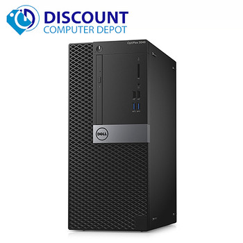 Cheap, used and refurbished Dell OptiPlex 3040 Desktop Computer Tower i5 3.2GHz 8GB 500GB Windows 10 with a 19" LCD