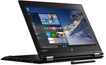 Front View Lenovo ThinkPad Yoga 260 12.5" Touchscreen Laptop/Tablet  Windows 10 Pro Intel Core i5 6th gen 8GB 128GB SSD with Stylus Pen | HDMI | Webcam | Bluetooth 4.1 | Backlit Keyboard | Wi-Fi