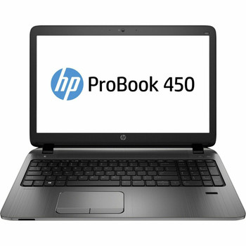 Front View HP ProBook 450 G3 15.6" Laptop Core i3-6100U 6th Gen 2.3GHz 4GB Ram 128GB SSD Windows 10 Home and WIFI