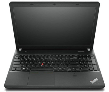 Front View Lenovo ThinkPad E540 15.6" HD Intel Core i3 2.4GHz 4th Gen 8GB 128GB SSD Windows 10 Pro with Webcam Numeric Keypad HDMI and Wi-Fi