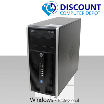 Right Side View HP 6000 Pro Desktop Computer Tower Intel C2D 8GB 500GB DVD-ROM Win7 Pro-64 Key-Mice