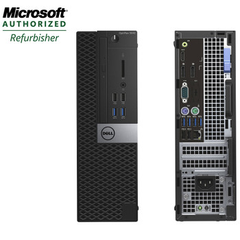 Right Side View Dell Optiplex 7040 SFF Computer Core i5-6500 3.2GHz 8GB 256GB SSD DVD Windows 10 Pro with Dual Dell 2007 20" LCD  Monitors Right Side View Dell Optiplex 7040 SFF Computer Core i5-6500 3.2GHz 8GB 256GB SSD DVD Windows 10 Pro with Dual Dell 2007 20" LCD  Monitors