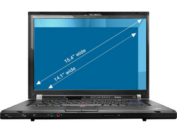 Front View Lenovo Thinkpad W500 15.4" Intel Core 2 Duo 2.53GHz 8GB 320GB Windows 10 Home DVD Bluetooth