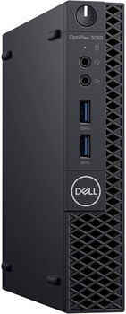Front View Dell Optiplex Desktop 3046 Micro PC Intel i3 3.2GHz 6th Gen 8GB RAM 500GB Windows 10 Pro WiFi
