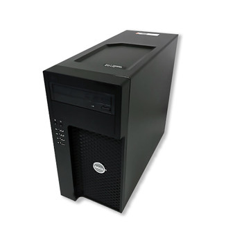 Right Side View Dell Precision T1700 Workstation Tower Intel i5-4570 3.3 GHz 16GB RAM 2TB HDD Keyboard and Mouse Windows 10 Pro