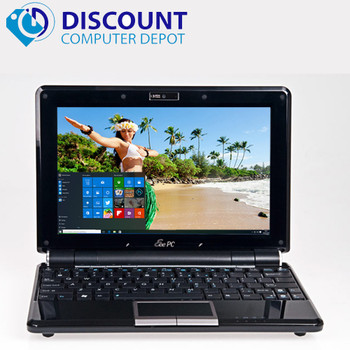 Right Side View Asus 1000HE Windows 10 Home Netbook Laptop 10" Notebook 2GB 80GB Dual Core WiFi