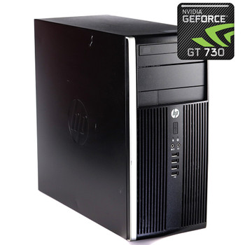 Front View HP Gaming  Computer Tower Core i5 16GB 500GB with Nvidia GT 730 Windows 10 PC