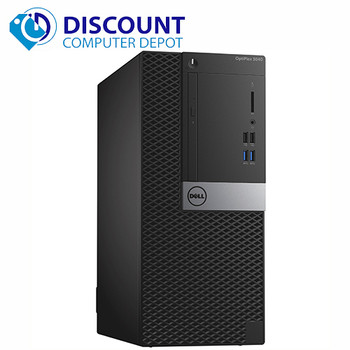 Right Side View Dell Optiplex 7040 Computer Tower i5 3.2GHz 8GB 256GB SSD Windows 10 Pro