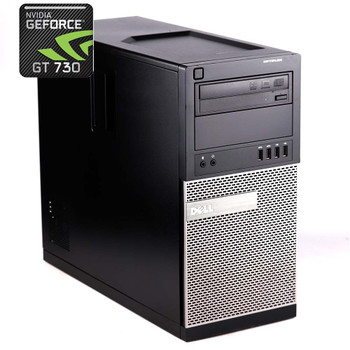 Cheap, used and refurbished Dell Desktop Gaming  Computer 7010 Tower Core i3 16GB 500GB with Nvidia GT 730 Windows 10 PC