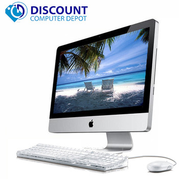 Front View Apple iMac 21.5" Desktop Computer Core 2 Duo 3.06GHz 4GB Ram 500GB Mac OS El Capitan MB950LL/A