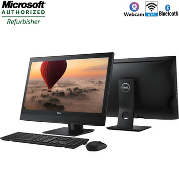 Cheap, used and refurbished All in One Desktop Computer Dell Optiplex 7440 Intel Core i5 Processor 4GB 500GB with DVD Wifi Bluetooth Webcam and Windows 10 Pro