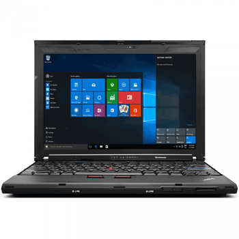 Front View Lenovo ThinkPad X201 12.1" Laptop Computer Core i5 4GB 320GB Windows 10