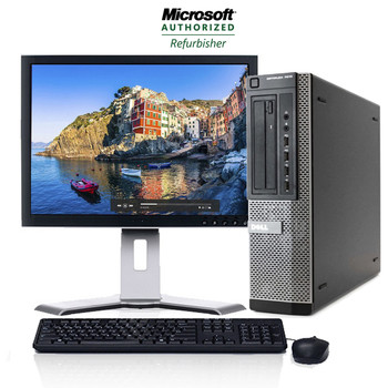 Front View Dell OptiPlex 7010 Desktop 8GB 1TB with a Dell 20" LCD Monitor Windows 10 Pro