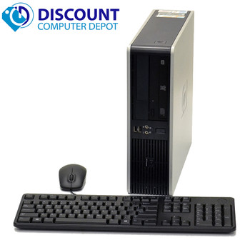 Right Side View FAST HP Desktop PC Windows 10 Computer Dual Core 3.4GHz 4GB 160GB WiFi 17" LCD